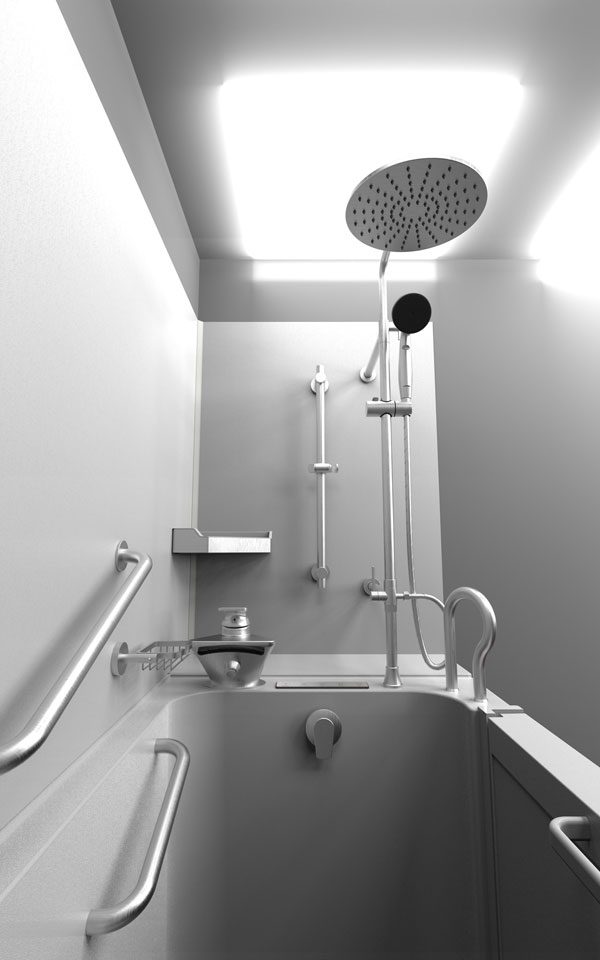 accessories Modern bathroom with sinks and bidet<br />